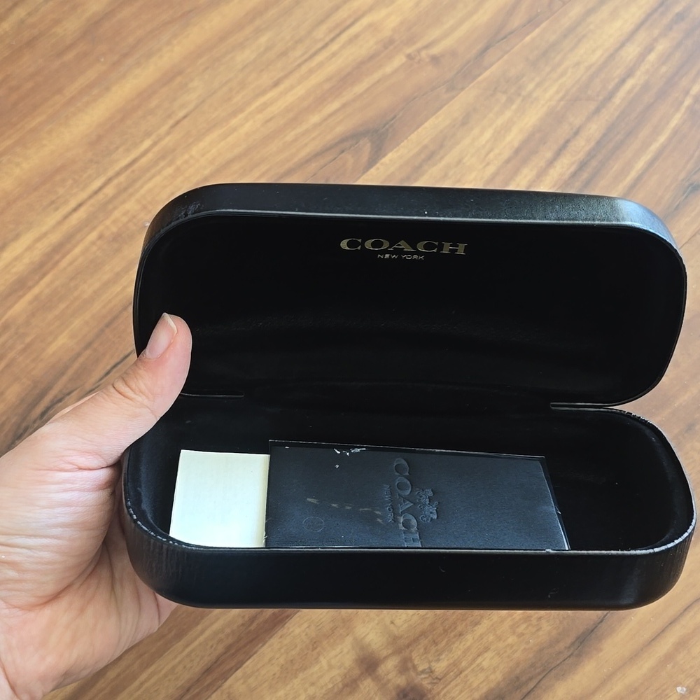Coach Glossy Black Eyeglass Case - Picture 2 of 2